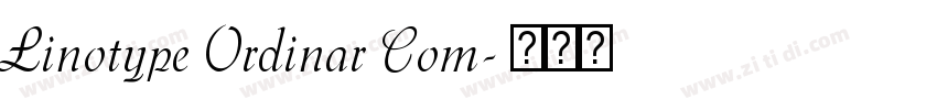 Linotype Ordinar Com字体转换